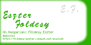 eszter foldesy business card