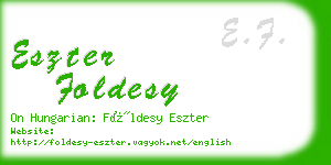 eszter foldesy business card